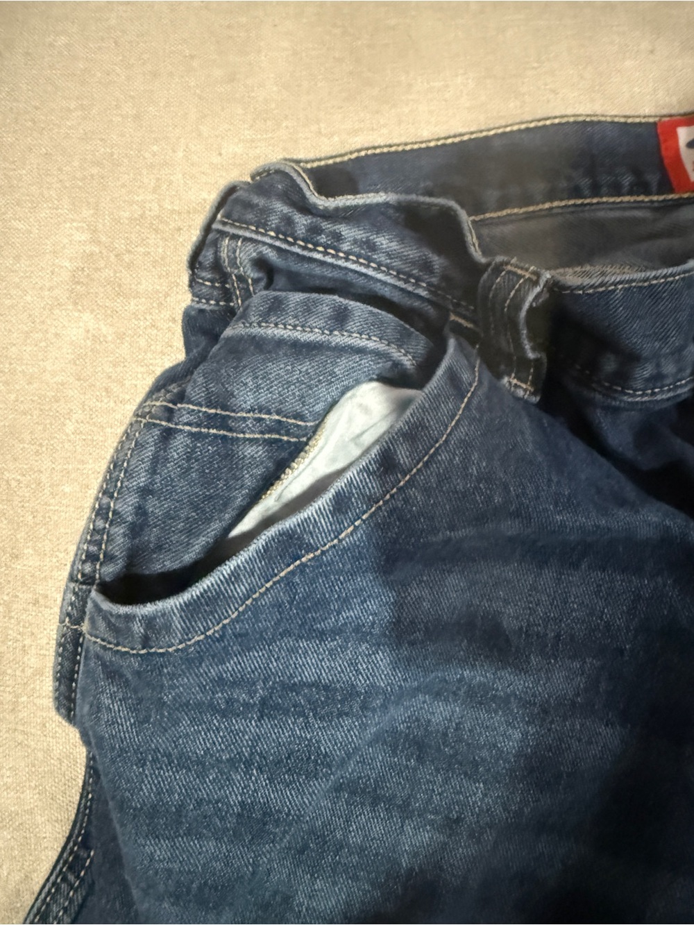 Old Navy Blue Painter's Reissue Jeans - Picture 3 of 9